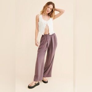 NWT Free People Nothin to Say Pleated Trousers Small
